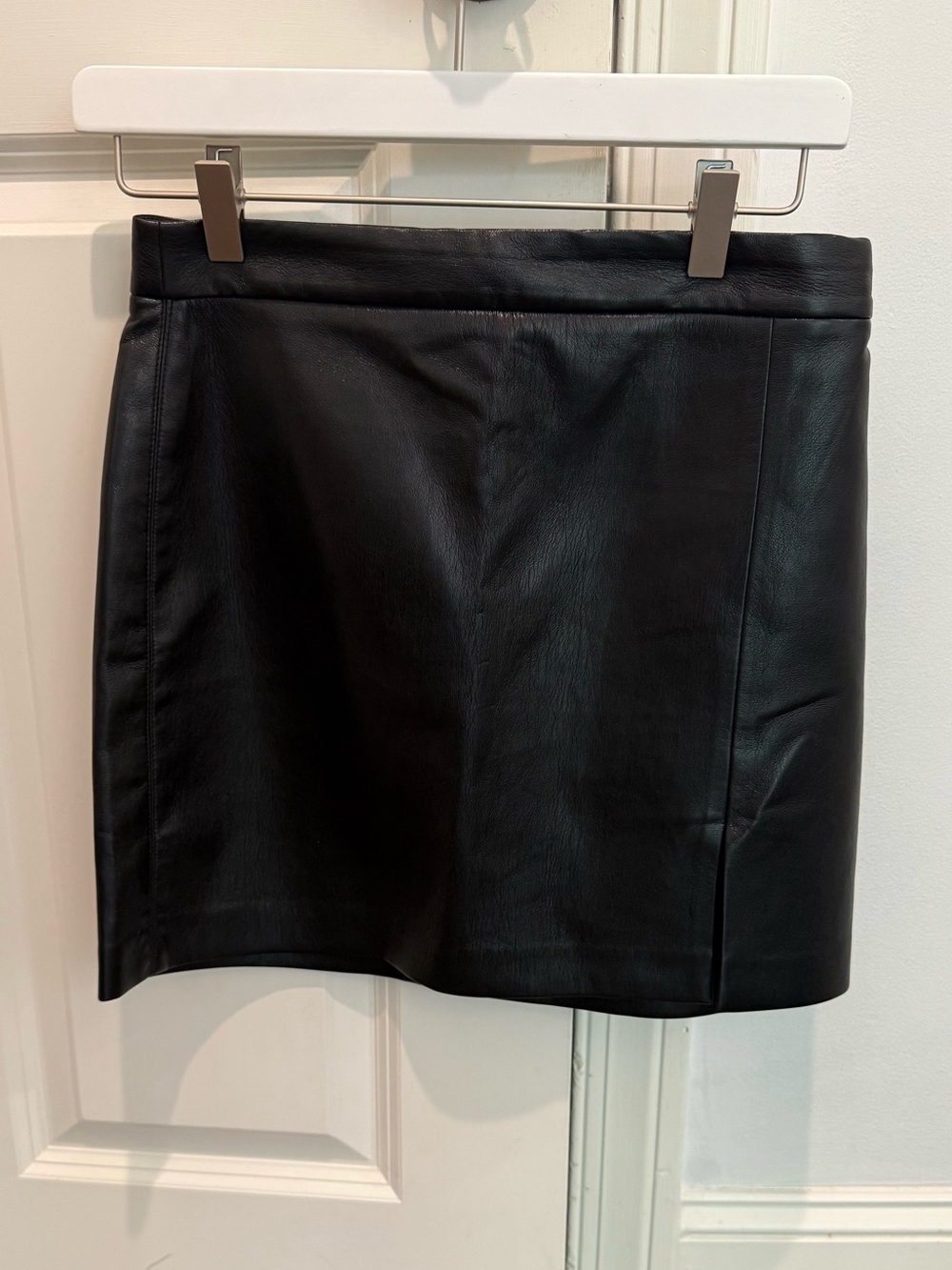Aritzia Wilfred Black Faux Leather Mini Skirt